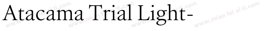 Atacama Trial Light字体转换